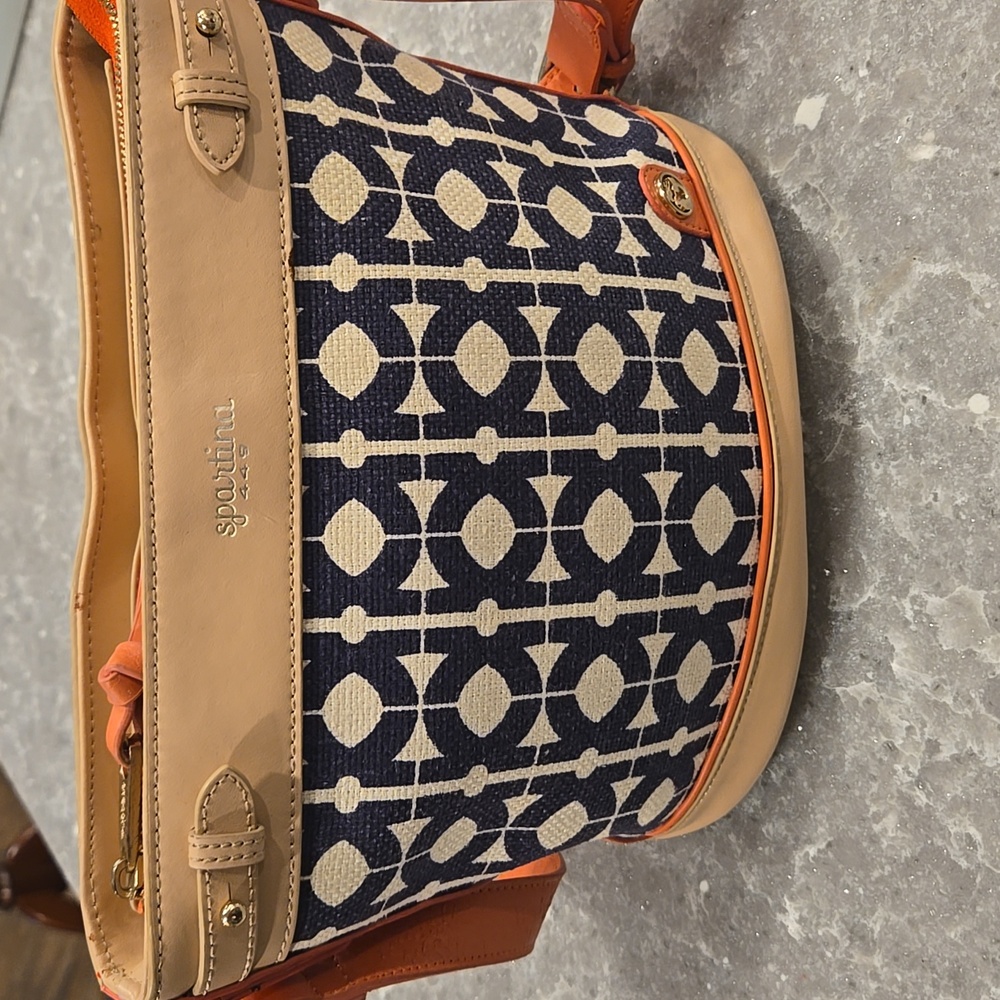 Spartina 449 Navy and Coral Purse